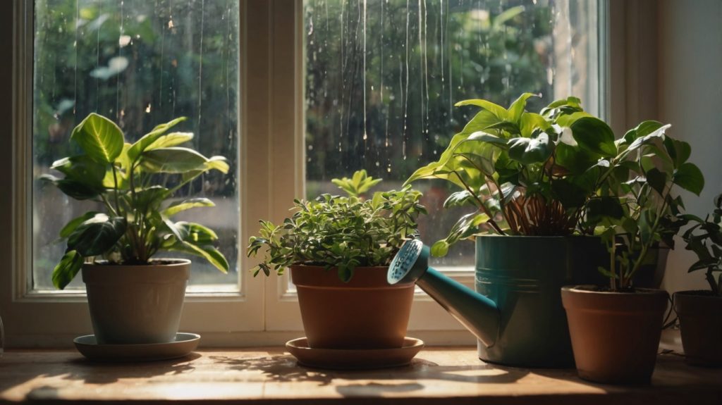 watering indoor plants