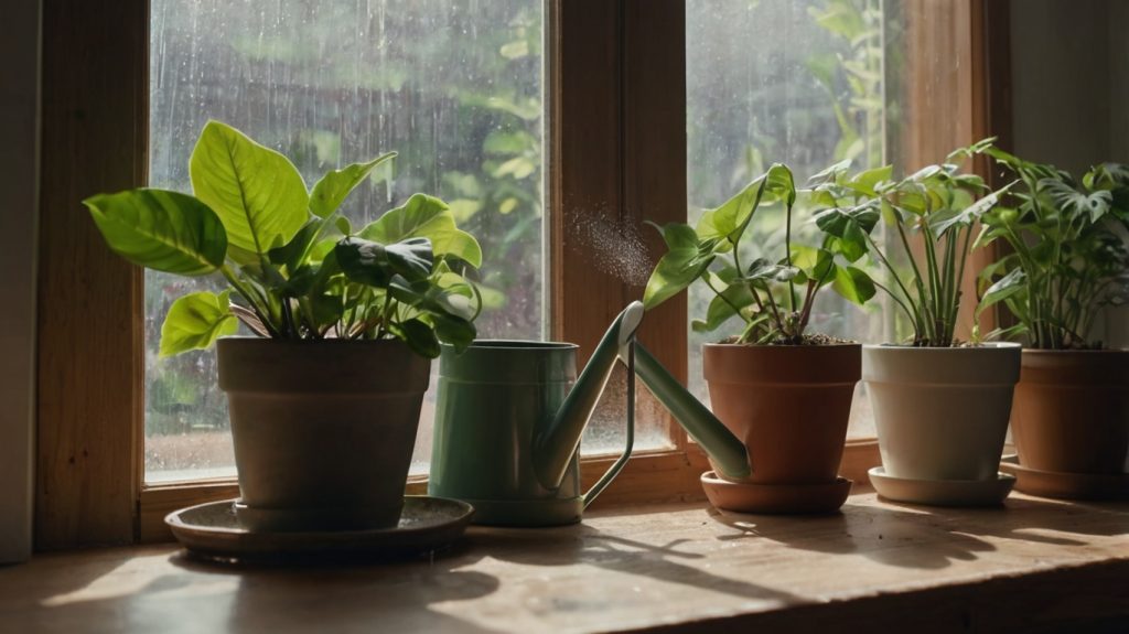 watering indoor plants